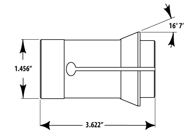 TF37-SP Collet Metric Square Smooth